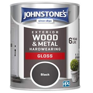 Johnstone's Exterior Hardwearing Gloss - Black 750ml