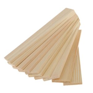 Unfinished Wood Pieces -dix-Pack Wooden Rectangle Cutout, Rustic Wood for Home Decoration, DIY Supplies, Wooden Rectangle Boards, 20cm