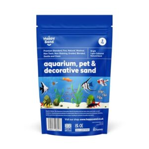 2Kg Decorative Sand, Midi Pack l Suitable for Aquariums Fish Tank Natural Substrate l Landscaping, Cosmetic Sand for Plant Tank l Fine Grain Natural Color