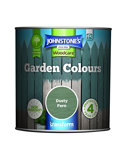 Johnstone’s - Garden Colours - Dusty Fern - Exterior Wood Paint - Fade Resistant - Suitable for Garden Furniture Outdoors - Fence Paint - Dry in 2 hours - 12m2 Coverage per Litre - 1L