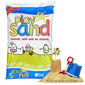 Elixir Gardens Playground Surface Sand 25kg Bag | 1-40 Bag Quantities Available | Non Toxic, Natural Washed and Graded | Sandpit/Playpit for Kids | x 1 Bag